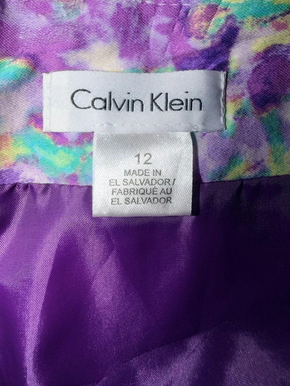 Calvin Klein Purple Floral Mini Skirt